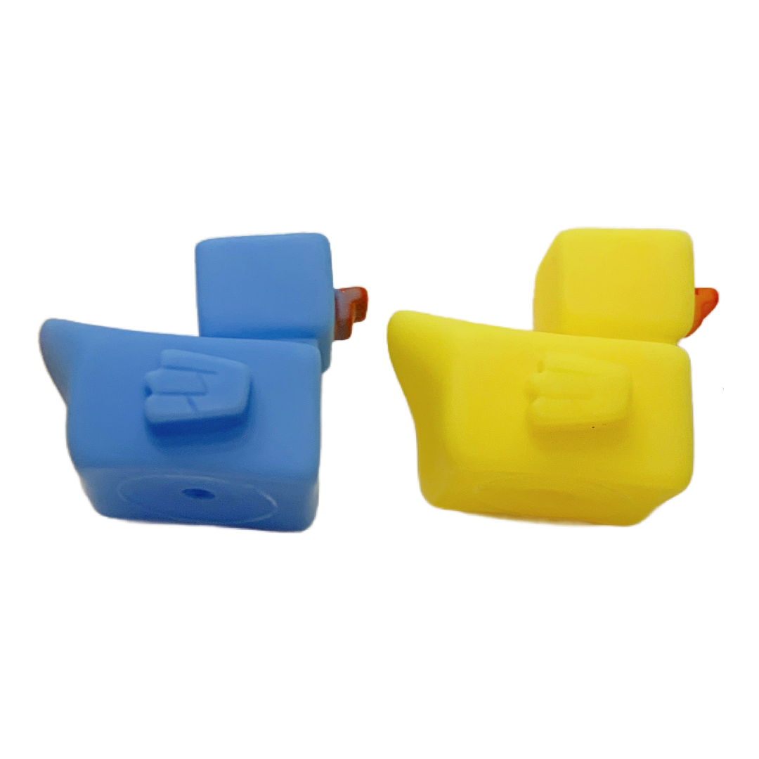 Lot of 4 MINECRAFT Square Duck Rubber Dash Ornament Chicken DuckDuck Jeep Toy