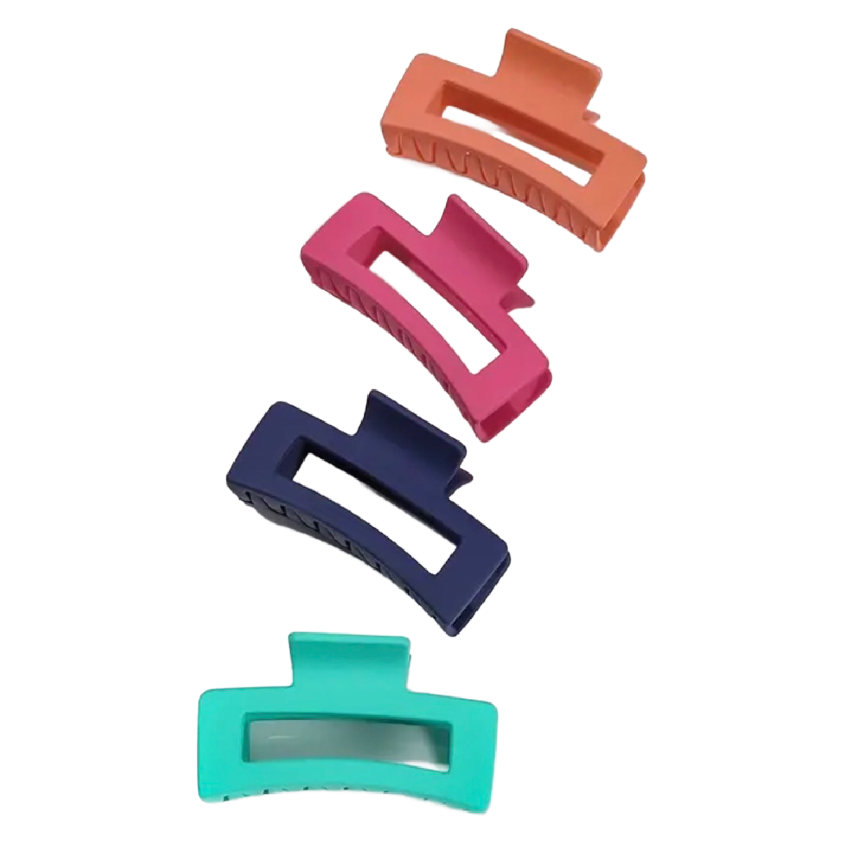 Lot of 4 Hair Claw Shark Clips 3.3" Different Opaque Bright Colors New Accessory