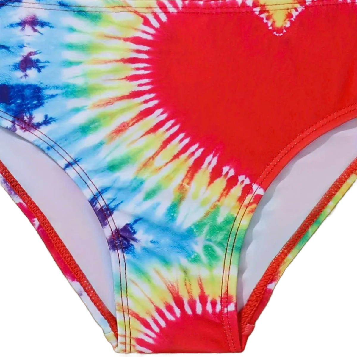 2pc Tie Dye Swimwear Girl's Size 12 Youth Wrapped Sling Top & Brief Swimsuit Set