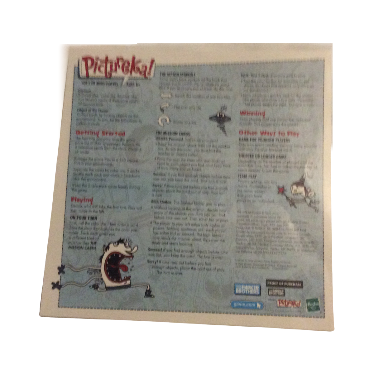 Pictureka! Hasbro Parker Brothers Family Board Game