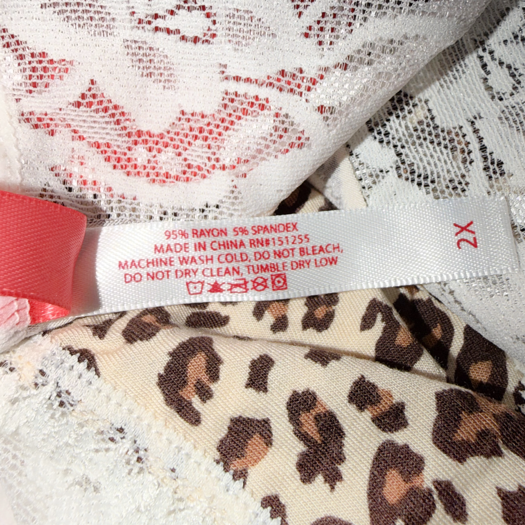 Splendies Kaia Leopard Bikini Panties Knit Lace Lingerie NWT
