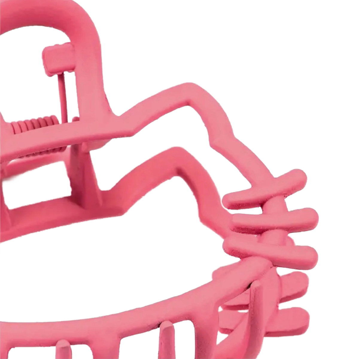 Pink Hollow Kitty Cat Hair Claw Alloy Clip New Accessory For Adult, Teens, Kids