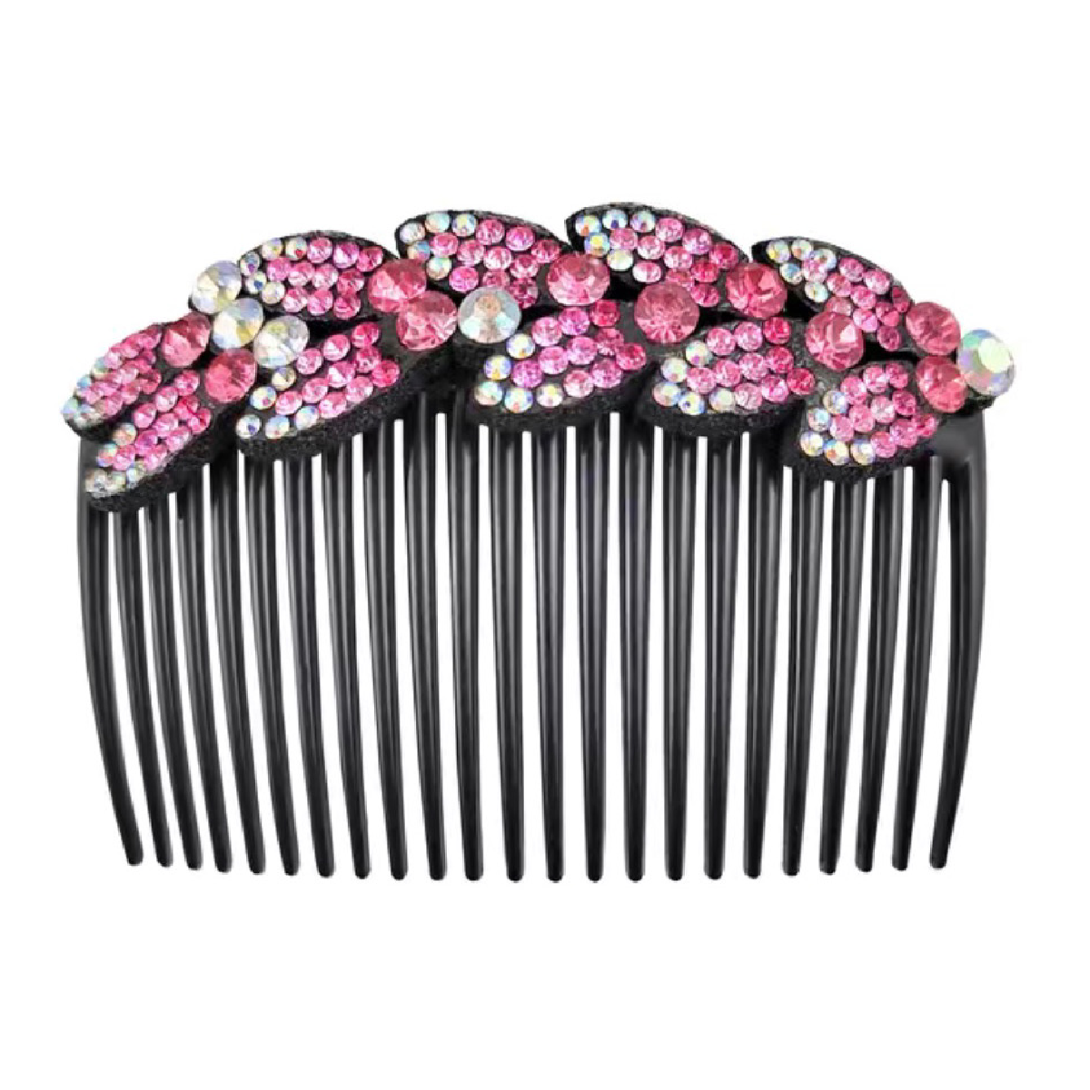 Rhinestone Flower Leaf Hair Side Comb Barrette Elegant Sparkling Accessories NEW