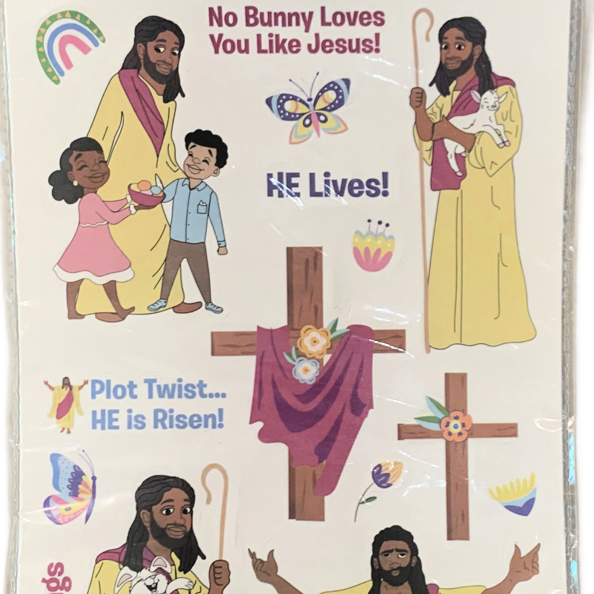 Black Paper Party Easter Jesus 750 Stickers Religious Bundle 5 Package Lot NEW