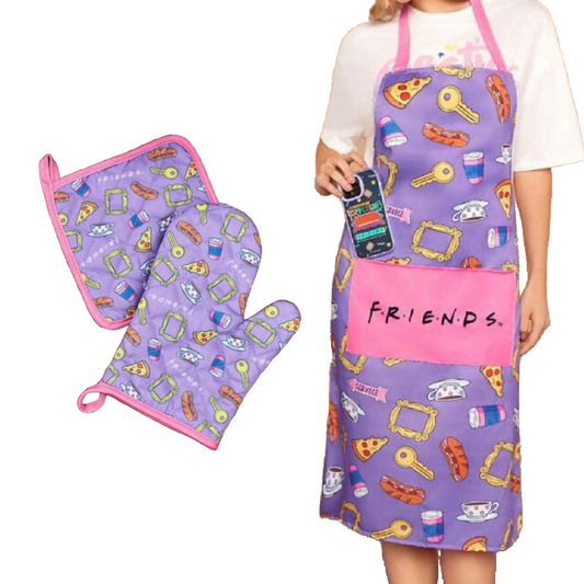 FRIENDS Kitchen Apron, Oven Mitt Glove, Pot Holder