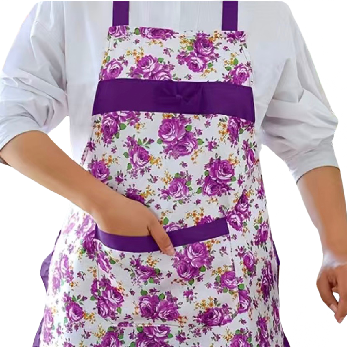 Floral Apron Kitchen Adjustable Pocket BBQ Baking Crafting Gardening NEW