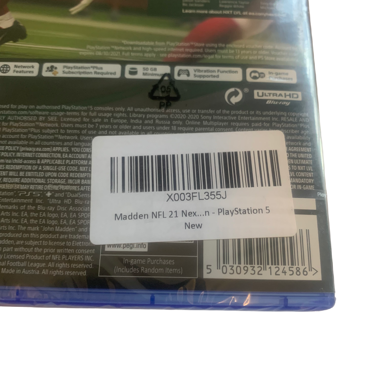 Madden NFL 21 NEXT LEVEL Edition PS5 Sony Playstation 5 NEW Sealed Football Game