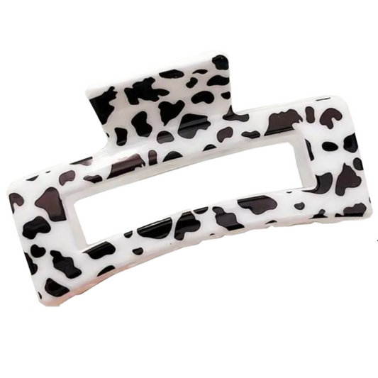 Cow Print Hair Claw Shark Clip 3.35" Non-Slip Strong Hold Jaw New Accessory