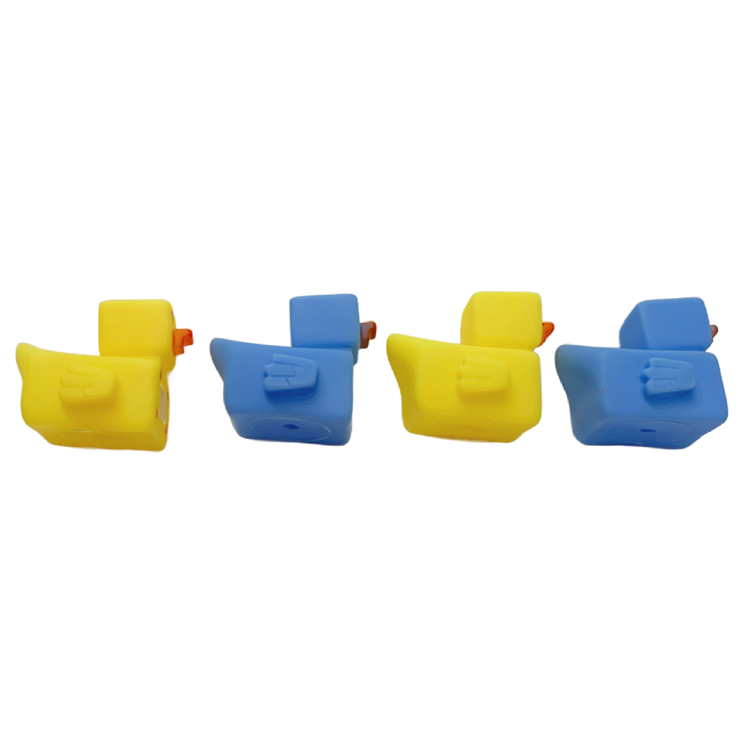 Lot of 4 MINECRAFT Square Duck Rubber Dash Ornament Chicken DuckDuck Jeep Toy