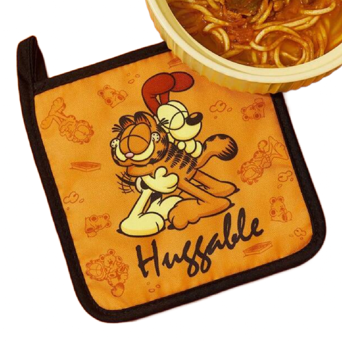 2pc GARFIELD Heat Insulation Glove And Oven Mitt Pad Quilted Cartoon Cat New Lot