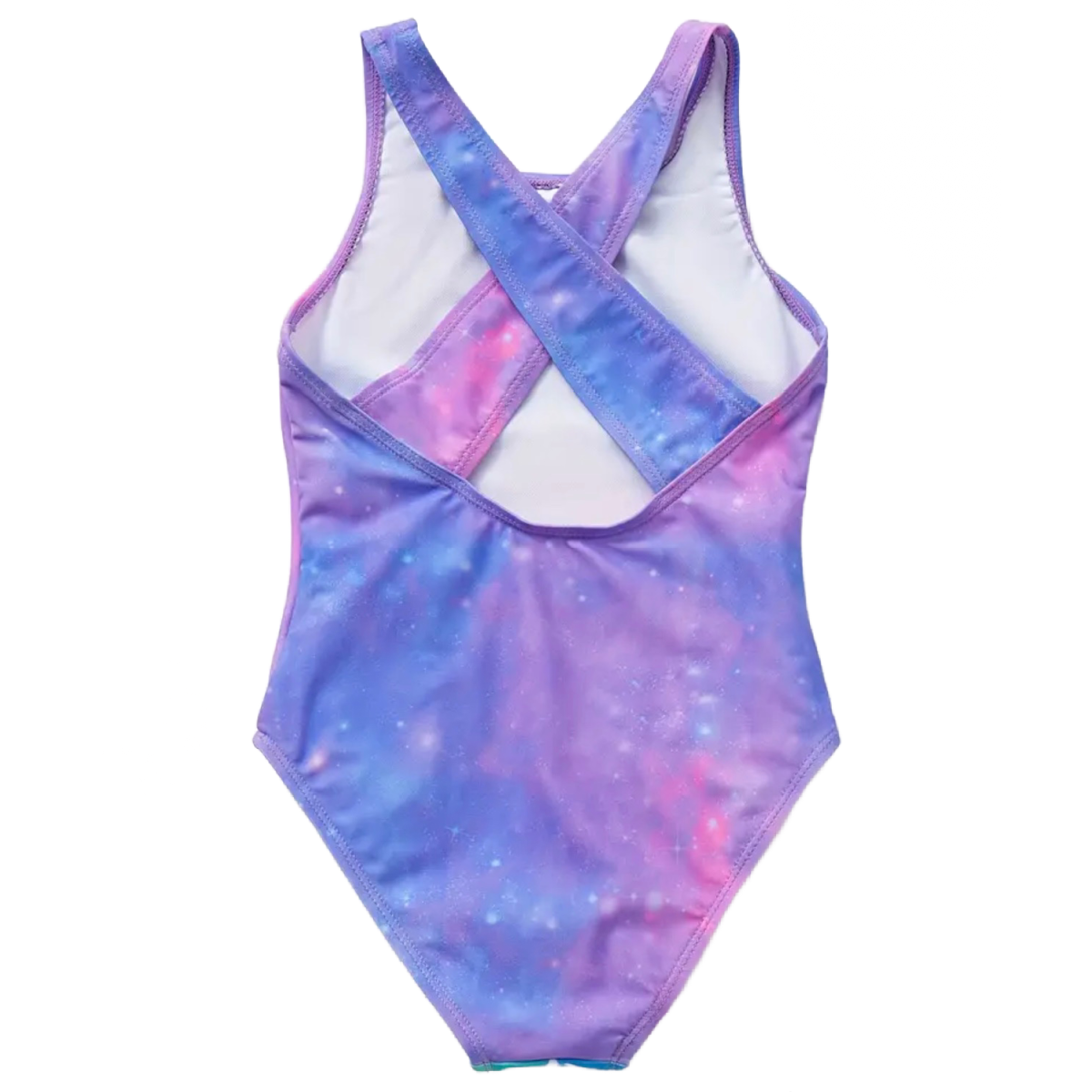 Mermaid Tail 1pc Swimwear Bathing Swimsuit Criss-Cross Back Scoop Neck New
