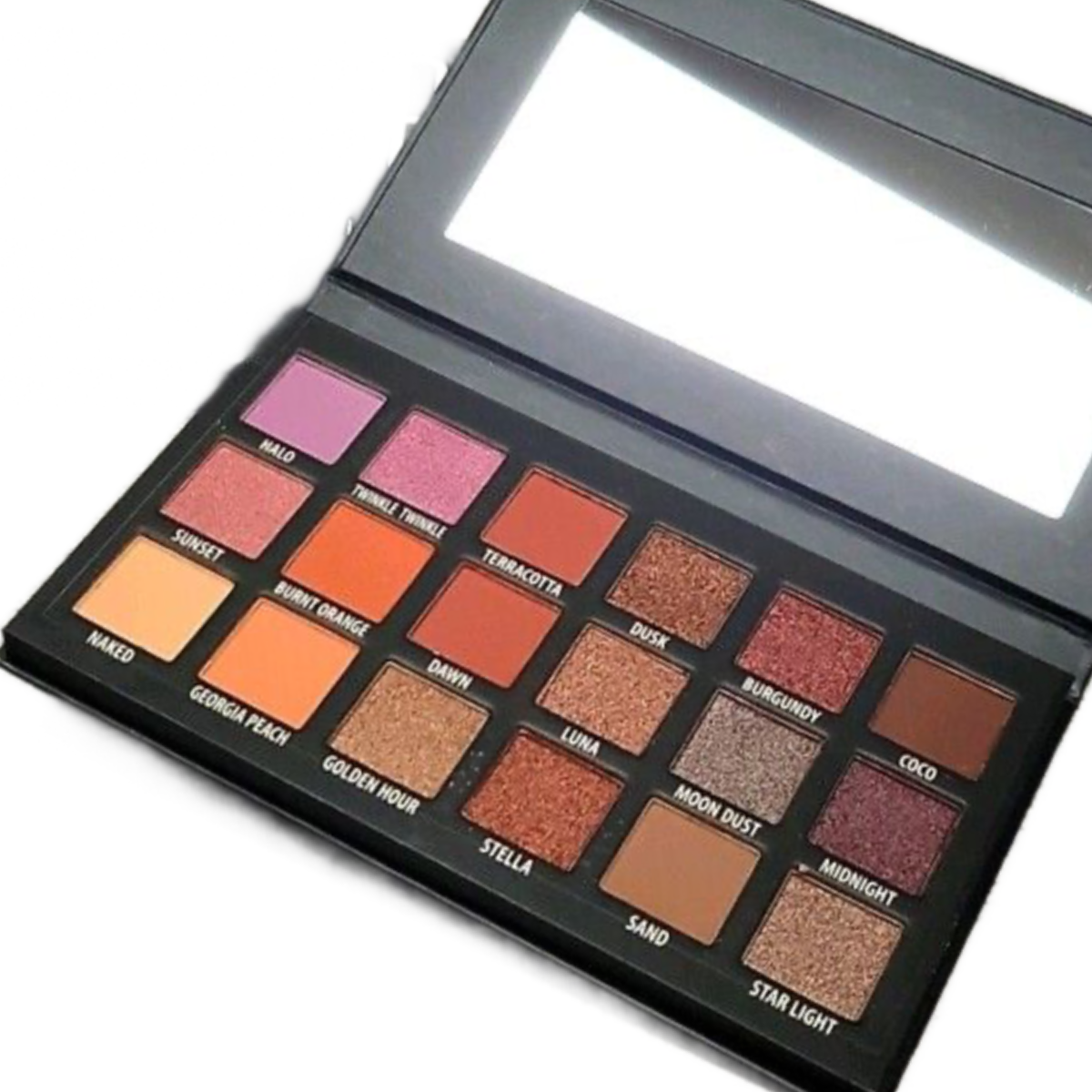 KAB Cosmetics DAY + NIGHT Eyeshadow Mirrored Palette 18 Shades Matte Shimmer NEW