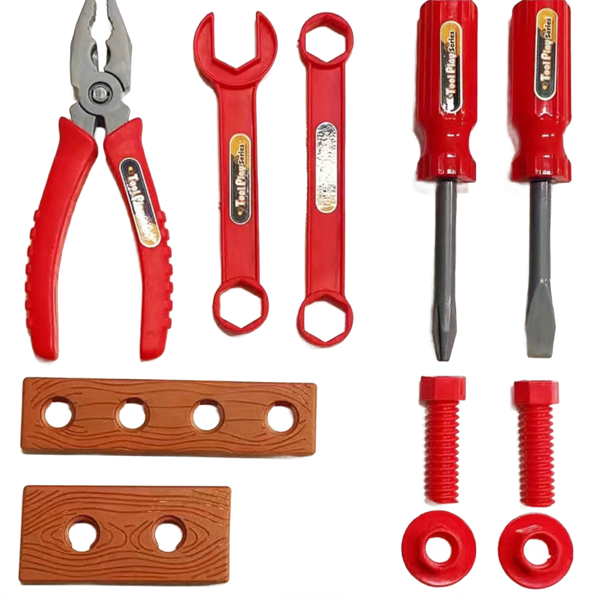 Children's Toolbox Set 11pcs Simulation Repair Red Tools Pretend Play House New