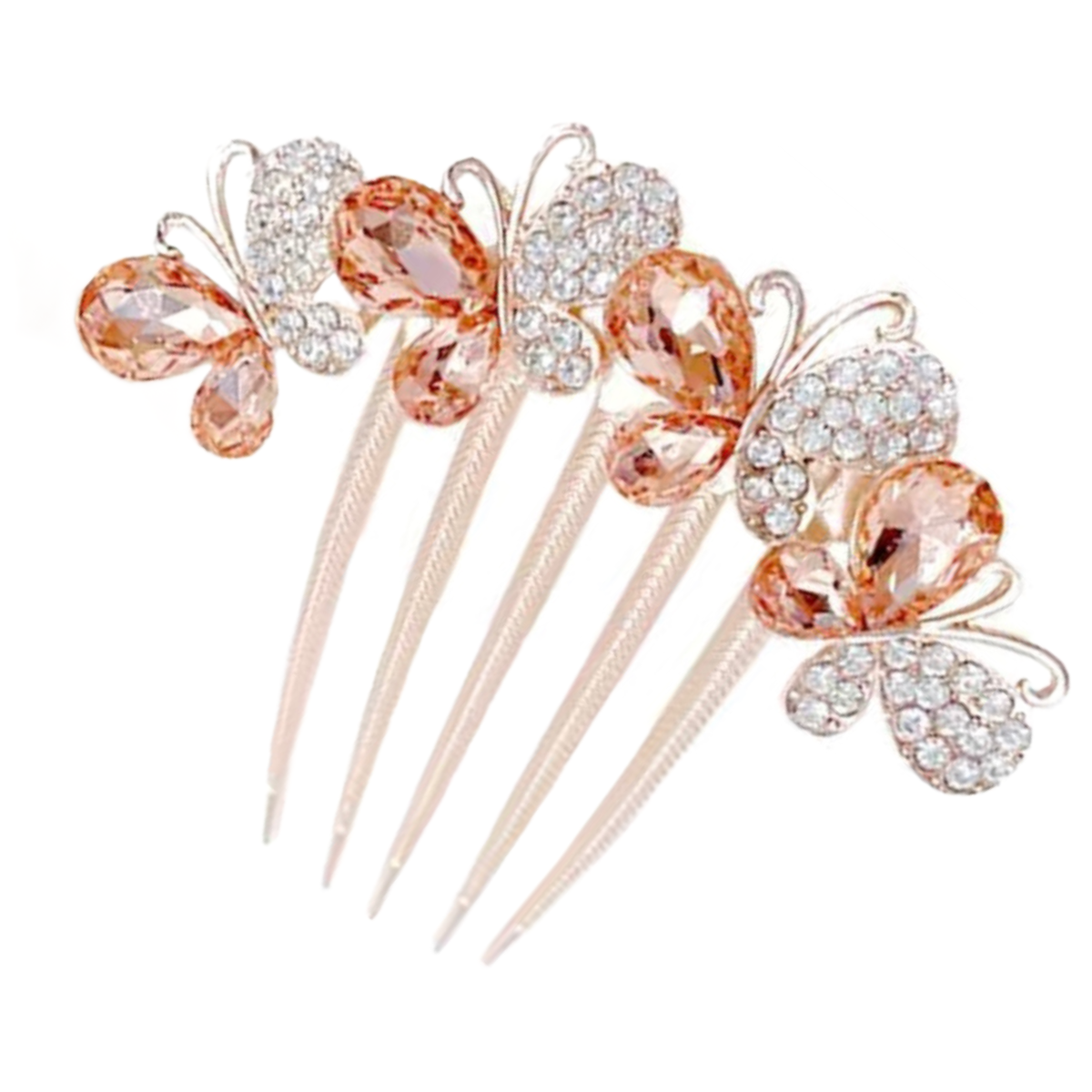 Rhinestone Butterfly Hair Large Comb Barrette Pin Luxury Hair Accessory NEW