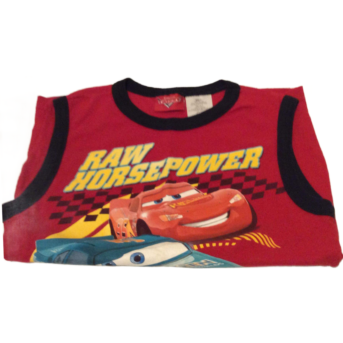 Disney Pixar CARS Raw Horsepower Sleeveless T-Shirt Size 7 Piston Cup Lightening