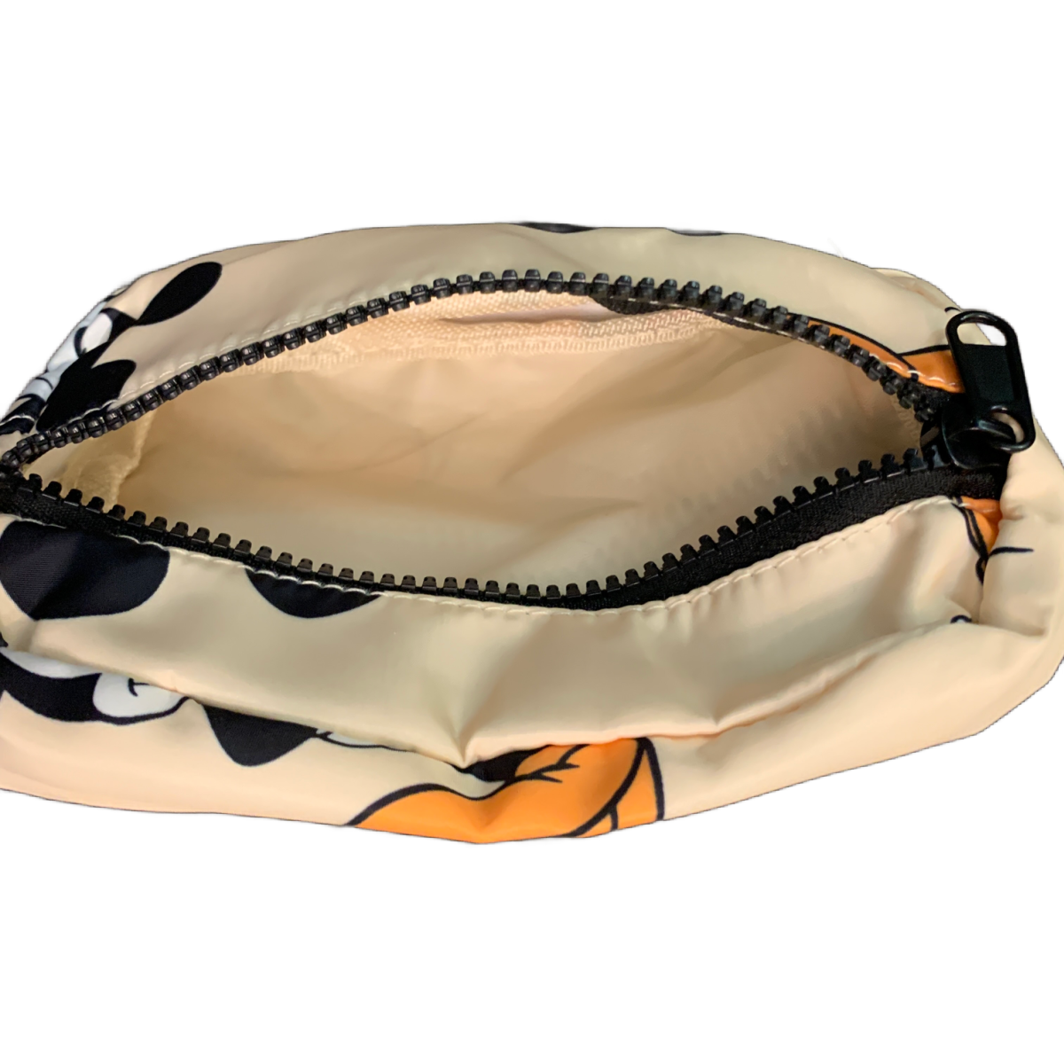 Disney Mickey Mouse Small Backpack Detachable Pouch Neutral Apricot Beige New