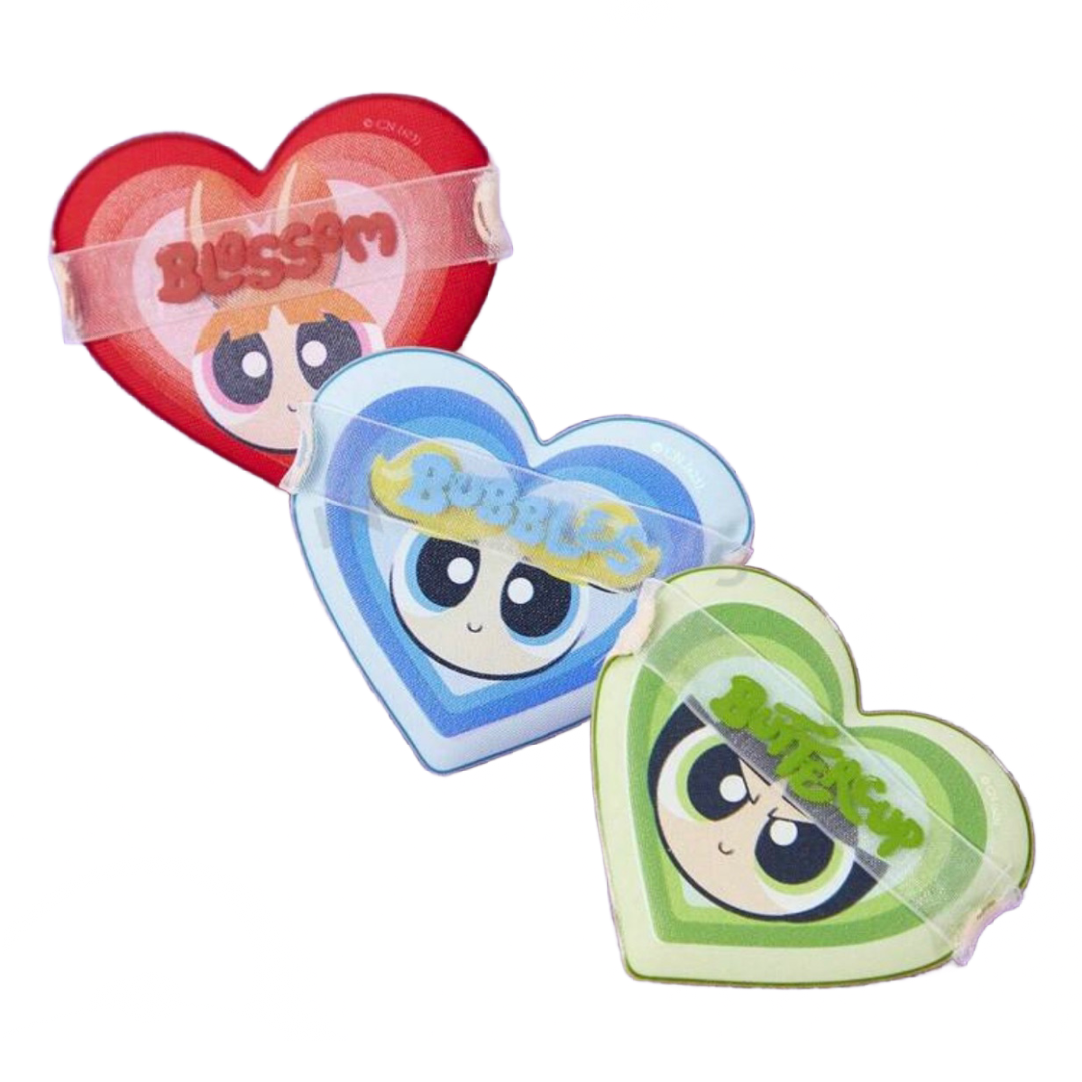 Powerpuff Girls 25pc Lot Travel Bottles, Sponges, Puffs, Tweezers, Hair Clips