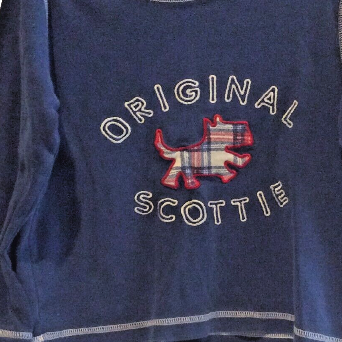 St. Michael Marks & Spencer Boys Size 4-5 PJ Shirt Original Scottie Dog Casual