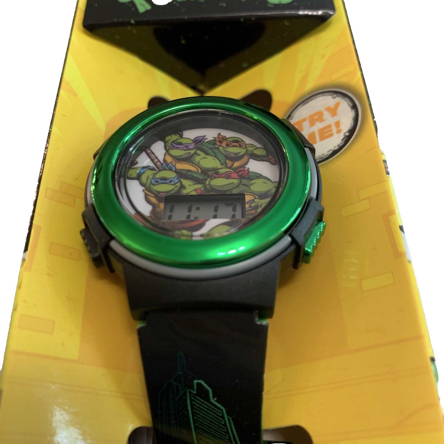 TMNT Watch Nickelodeon Teenage Mutant Ninja Turtles LCD Flashing Round Face New