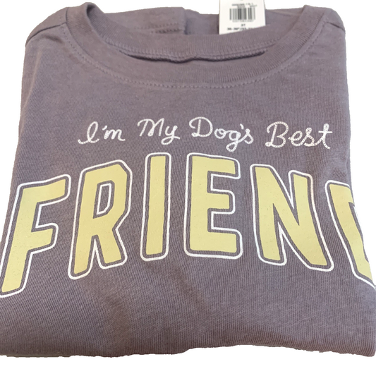 Old Navy Graphic T-Shirt Dog's Best Friend Short Sleeve Toddler Boy Girl NWT