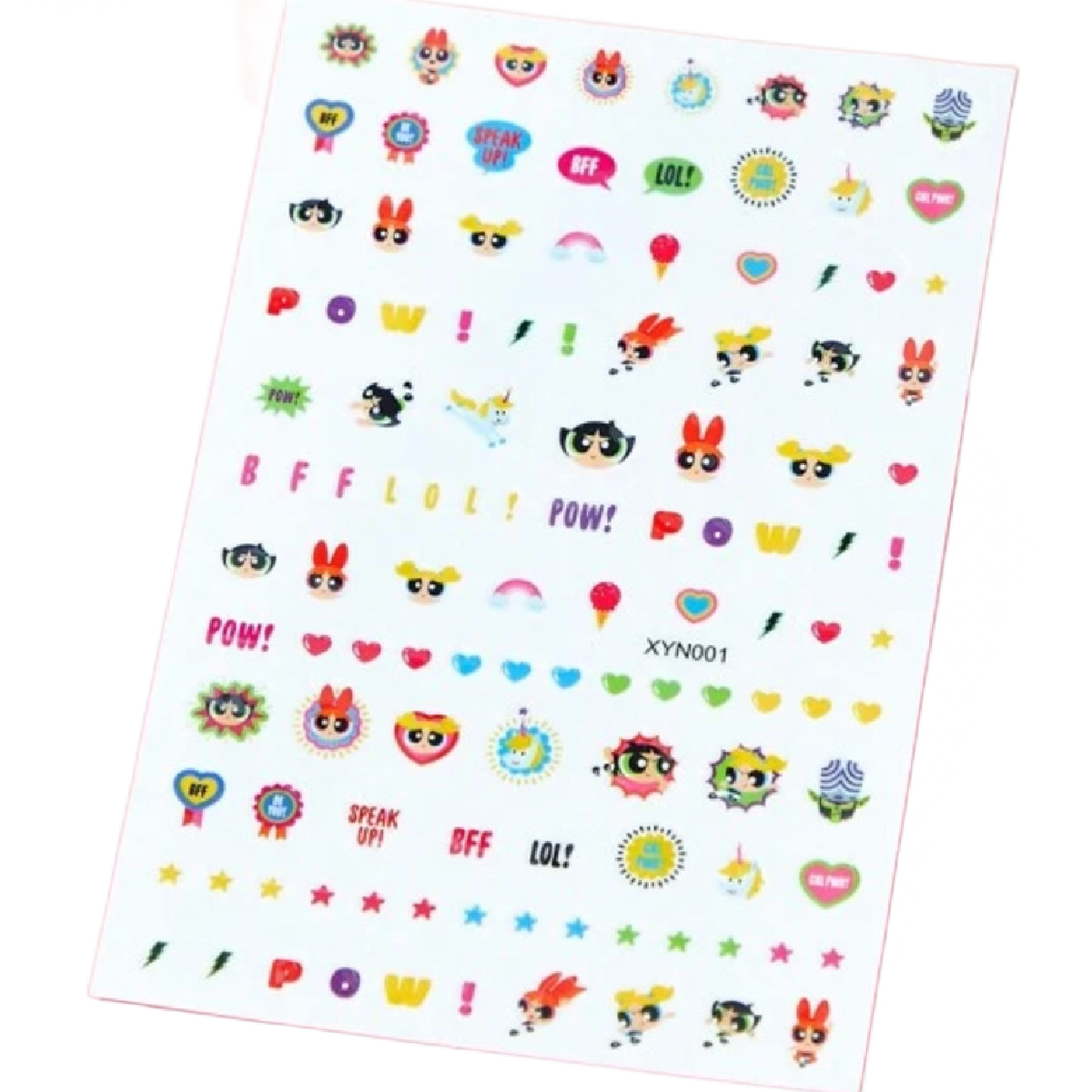 Powerpuff Girls Reusable Press-On Nails & Nail Stickers 2 New Lot Cartoon Sets