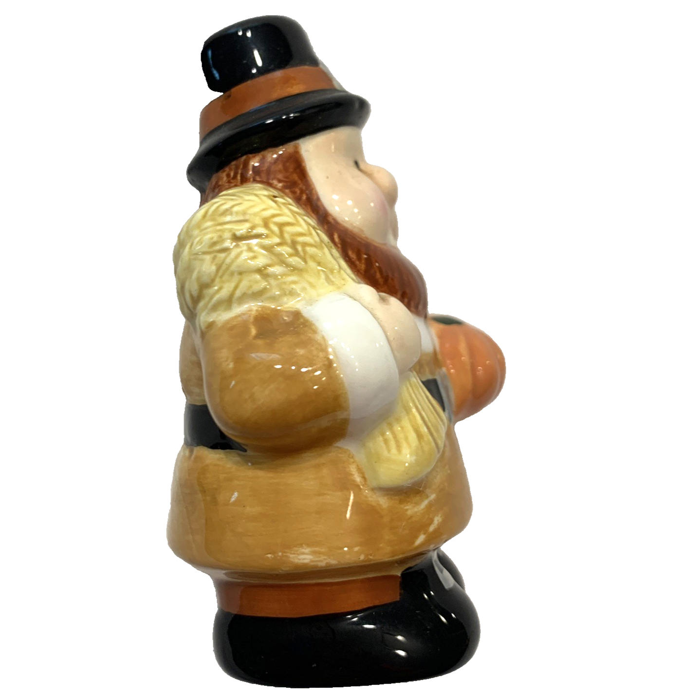 Hand-painted Ceramic Pilgrims Thanksgiving Salt & Pepper Shakers