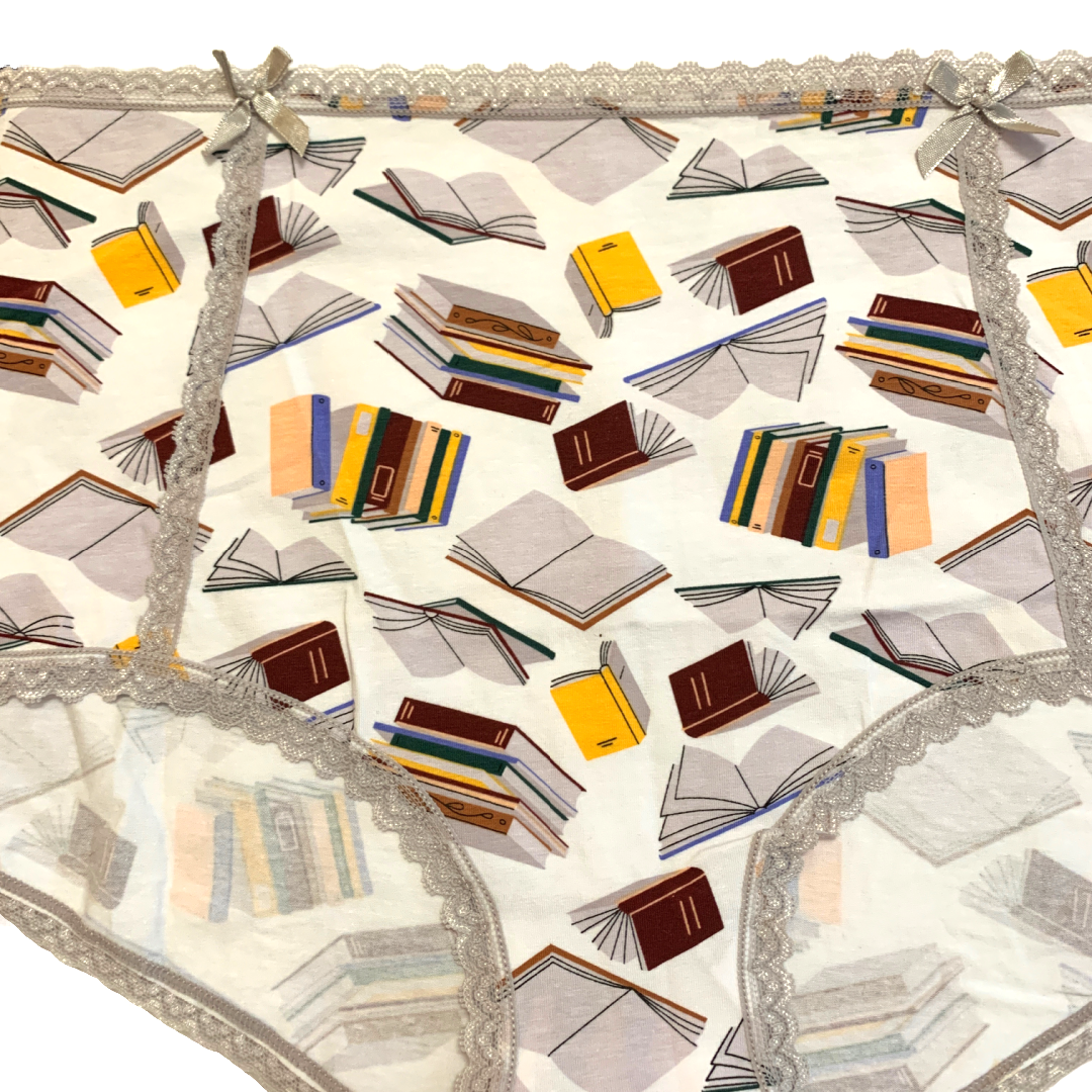 Splendies Boyshort Panties Size 4x Campus Library Reading Books NWT Underwear