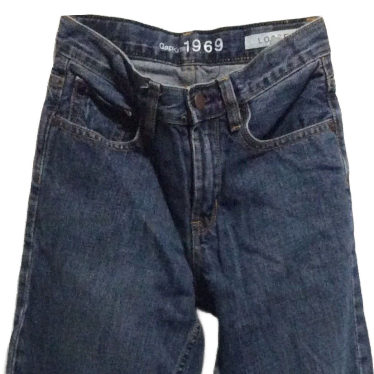 Kids Gap 1969 Denim Jeans Loose Boys Size 10 Slim Fit Adjustable Waist Pants