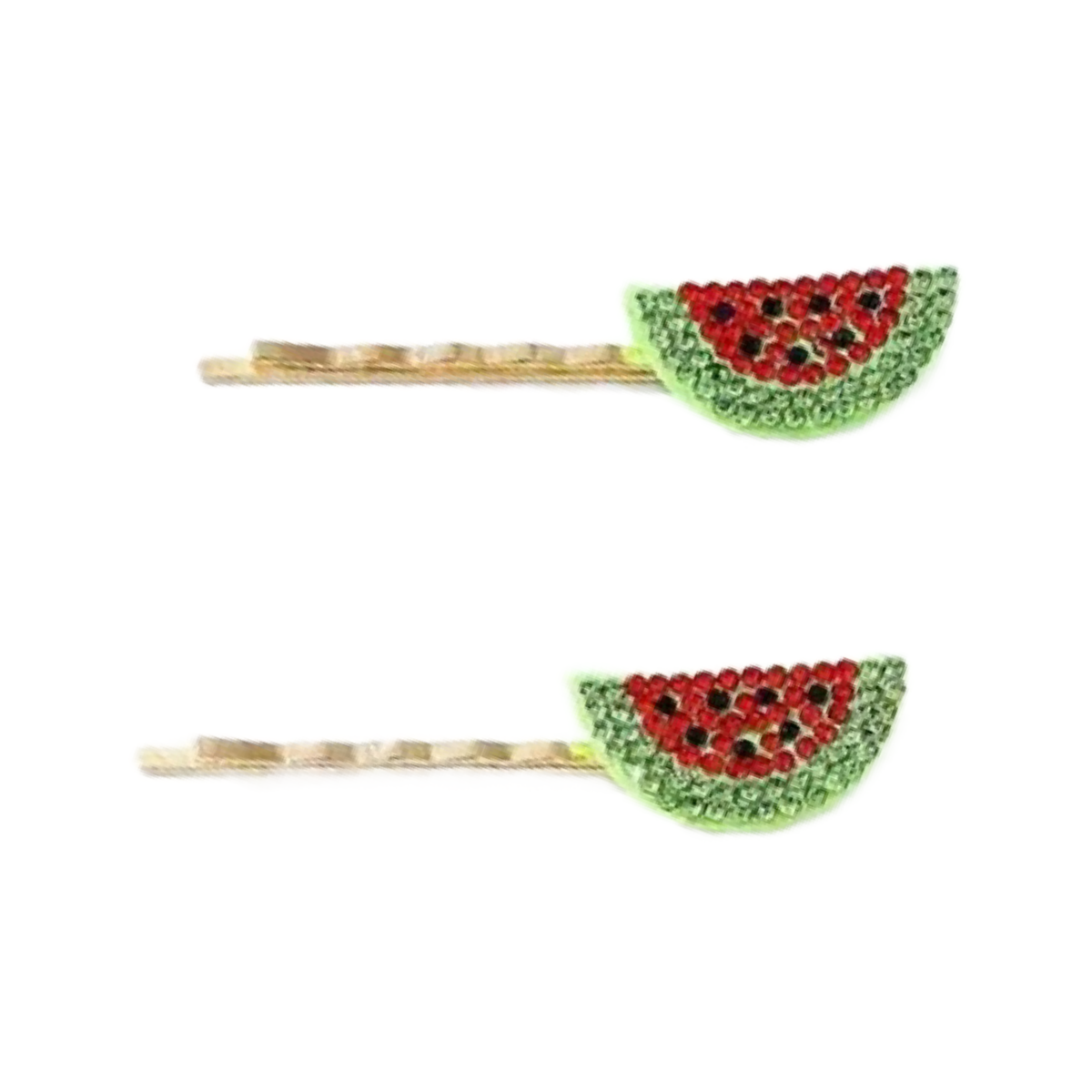 Avocado & Watermelon Scrunchies Rhinestone Bobby Pin Hair Accessory Sets