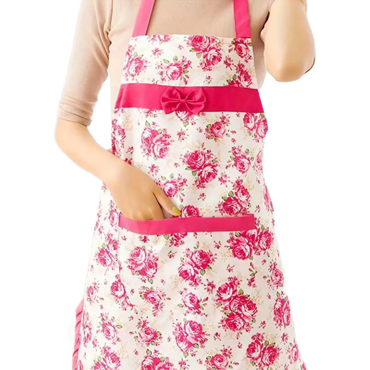 Floral Apron Kitchen Adjustable Pocket BBQ Baking Crafting Gardening NEW