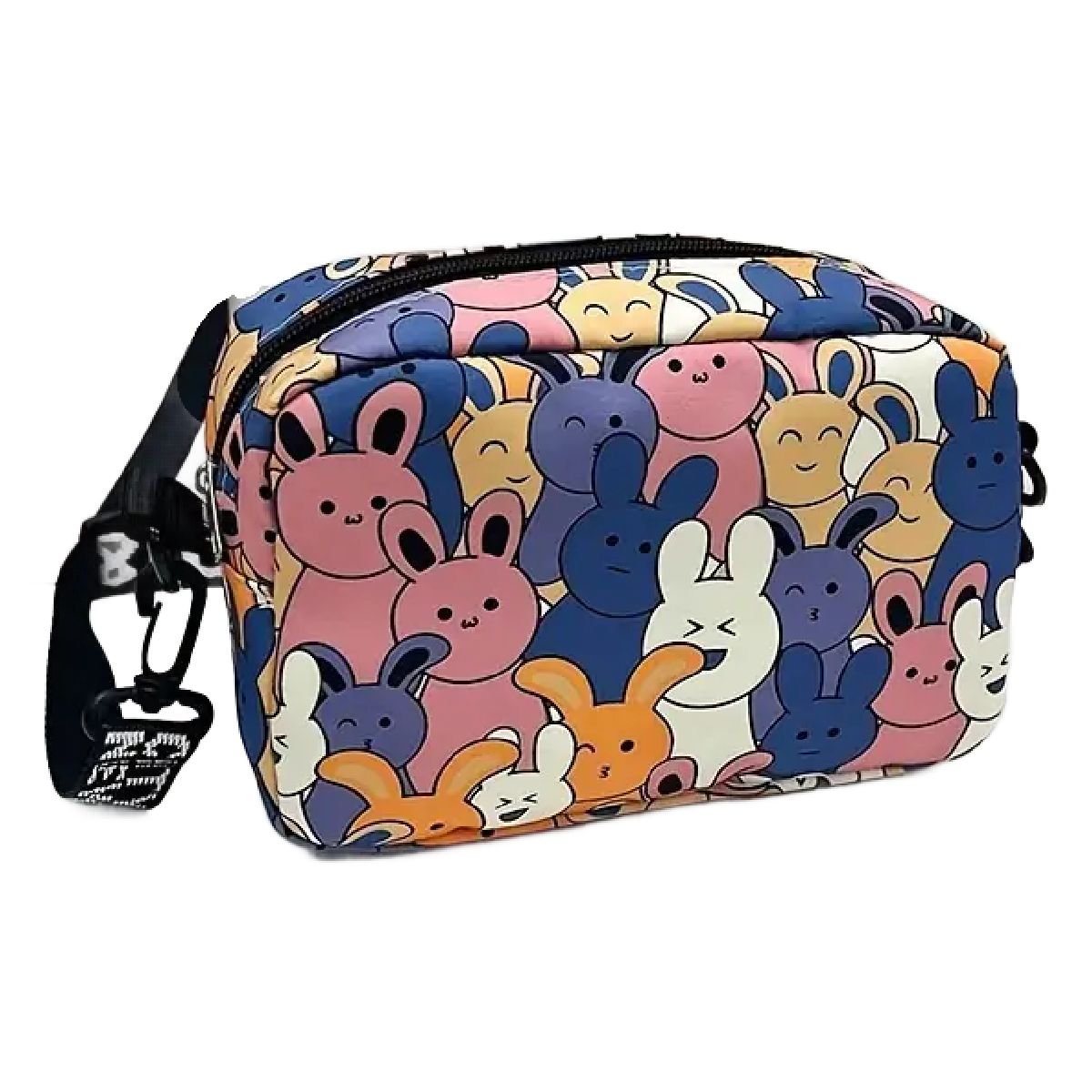 Kawaii Cartoon Bunny Rabbit Crossbody Messenger Bag Handbag Purse Zipper New