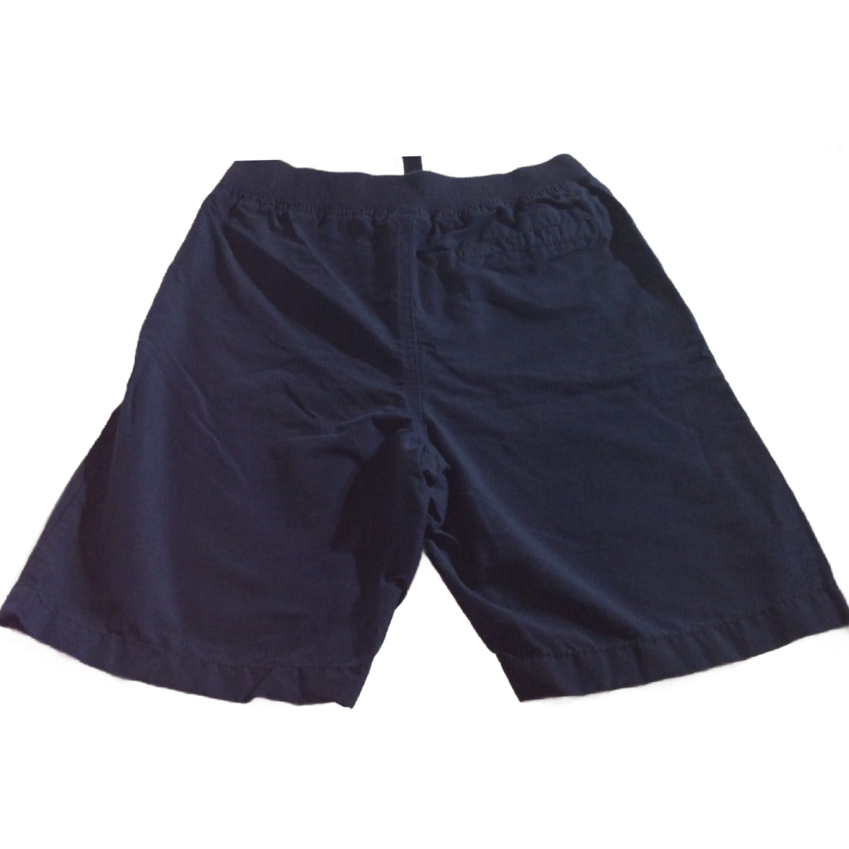 Lot of 2 Faded Glory Shorts Boys Size 6/7 Small Camo & Navy Blue Elastic Waist