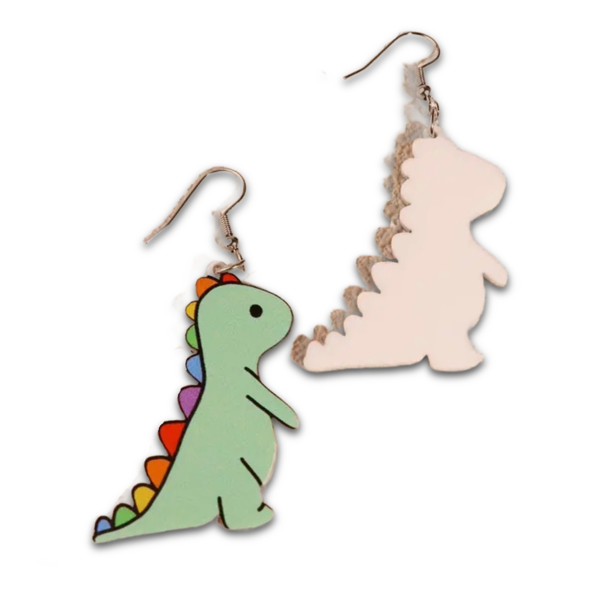 Cartoon Dinosaur Dino Earrings Dangle Casual Lightweight Acrylic Comfortable New