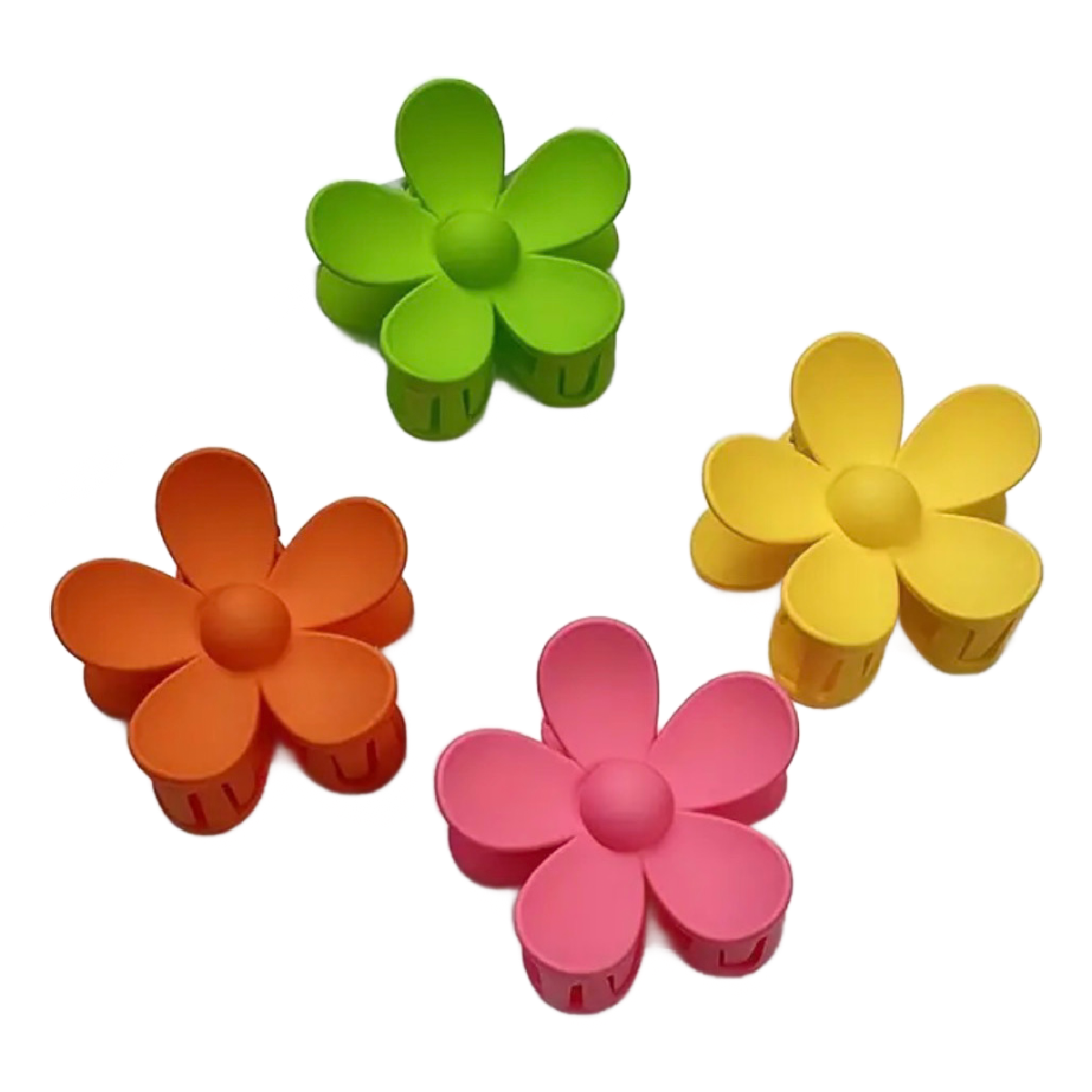 3 Pack Flower Hair Shark Claw Matte 2.75" Women Girls Nonslip Jaw NEW Lots