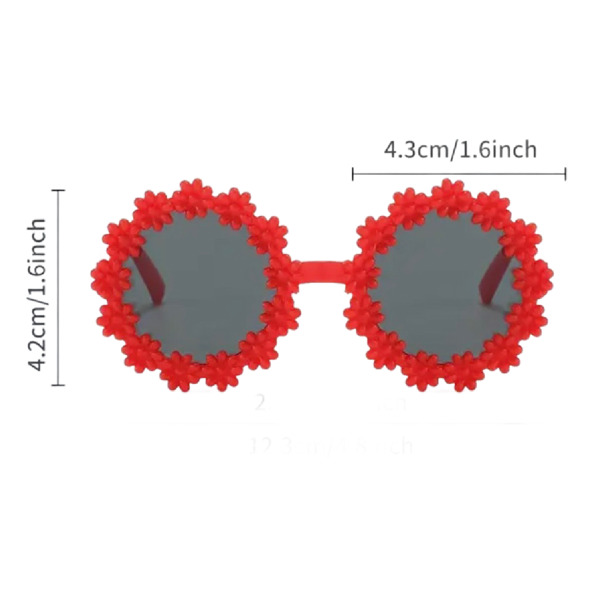 Round Floral Sunglasses Trendy Cute Toddler Kid Summer Tinted Shade Glasses New