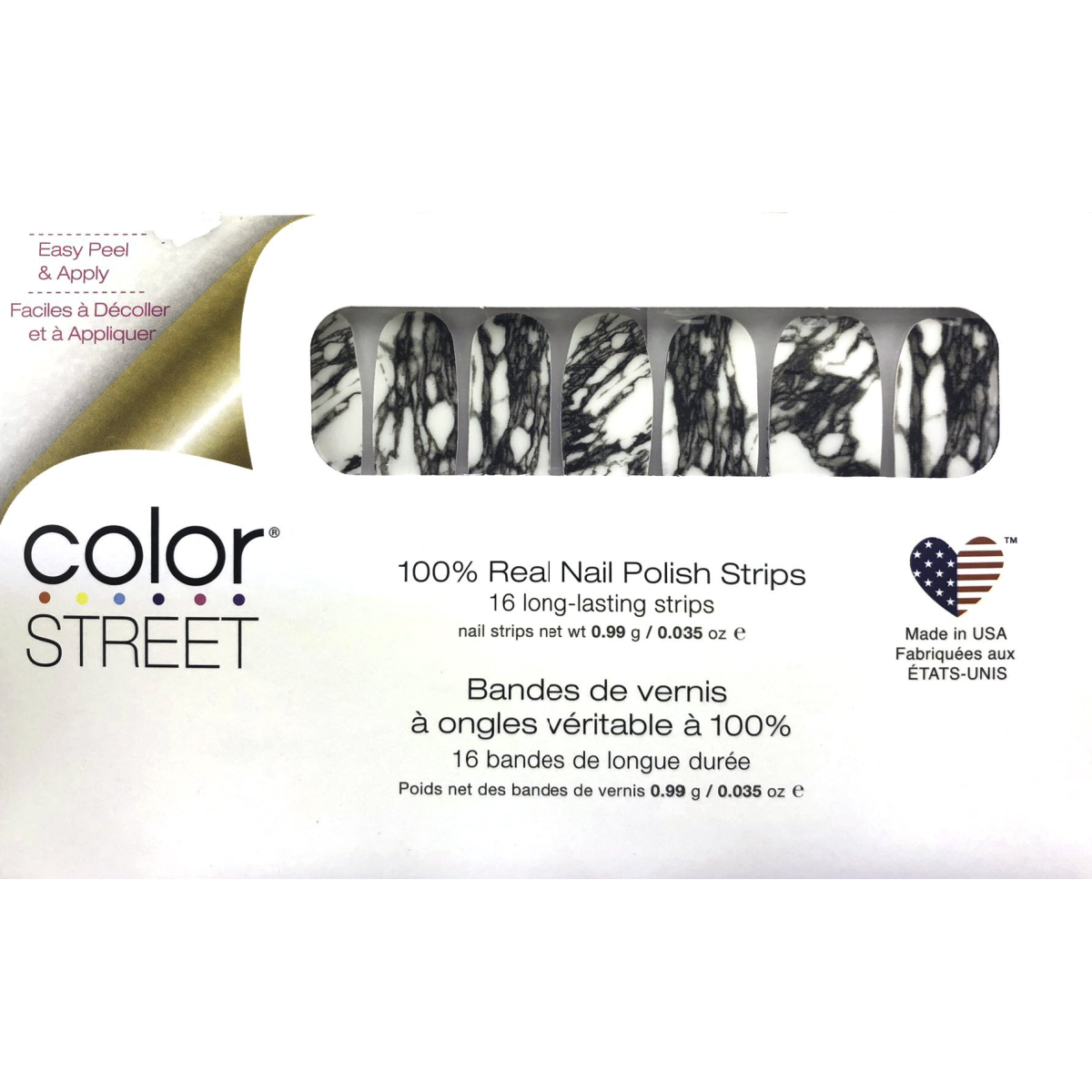 Color Street RETIRED Nail Polish Strips Mystic Marble & Plaid About You NEW