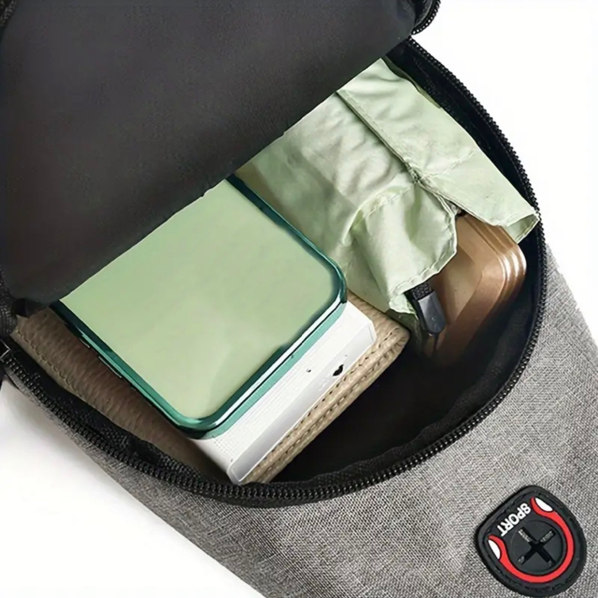Mini Black Backpack Crossbody Chest Bag Nylon Sport Travel Casual Unisex New