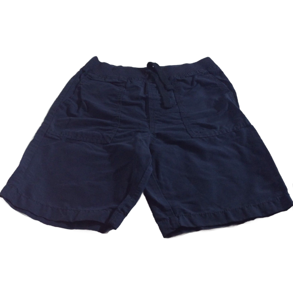 Lot of 2 Faded Glory Shorts Boys Size 6/7 Small Camo & Navy Blue Elastic Waist