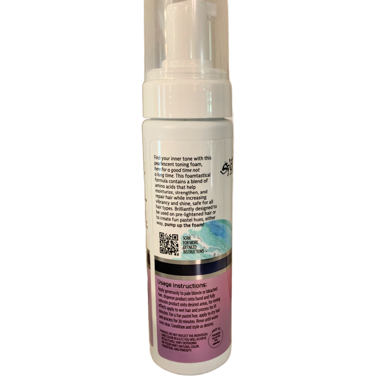 Splat Brilliant Conditioning Semi-Permanent Toning Foam In Titanium New