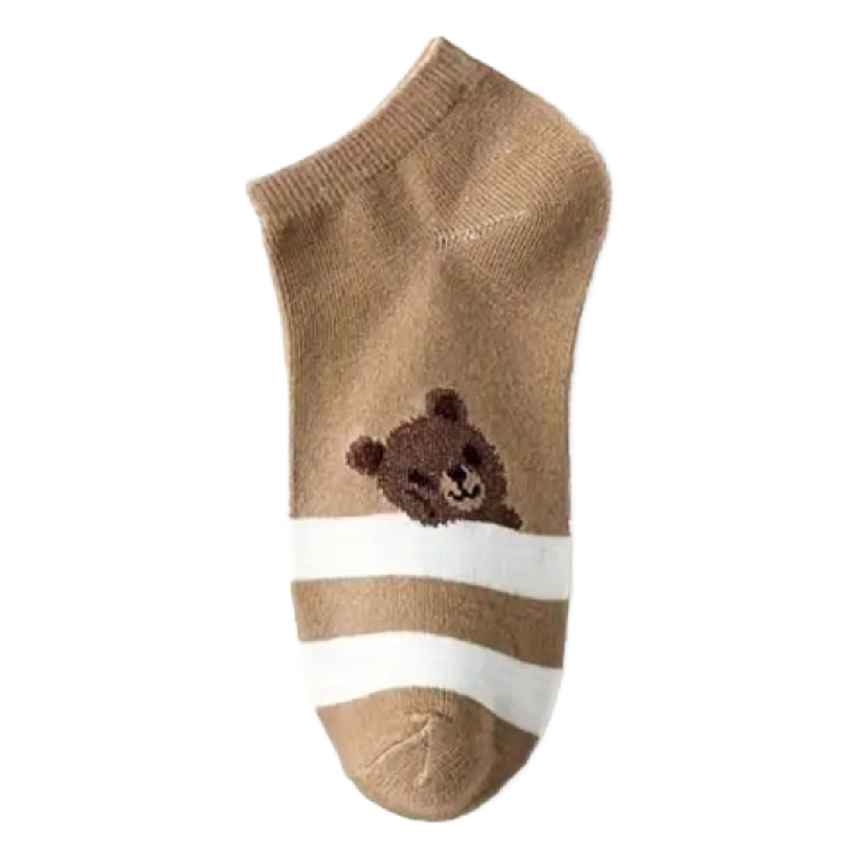 5 Pairs of Cartoon Bear Low Cut Ankle Socks Breathable Stockings Hosiery New