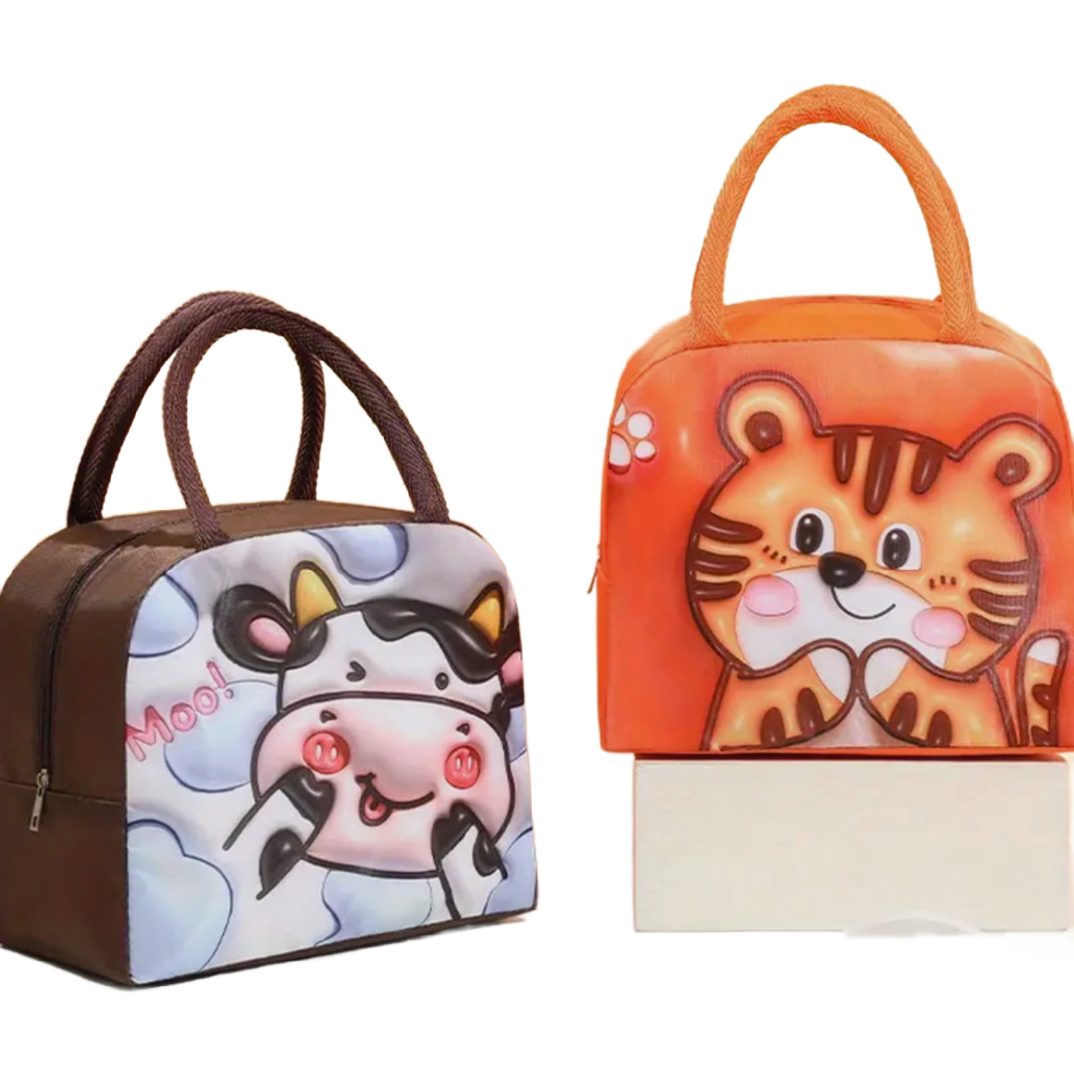 Insulated Lunch Bag 3D Animal Cartoon For School, Work, Travel, Picnic NEW