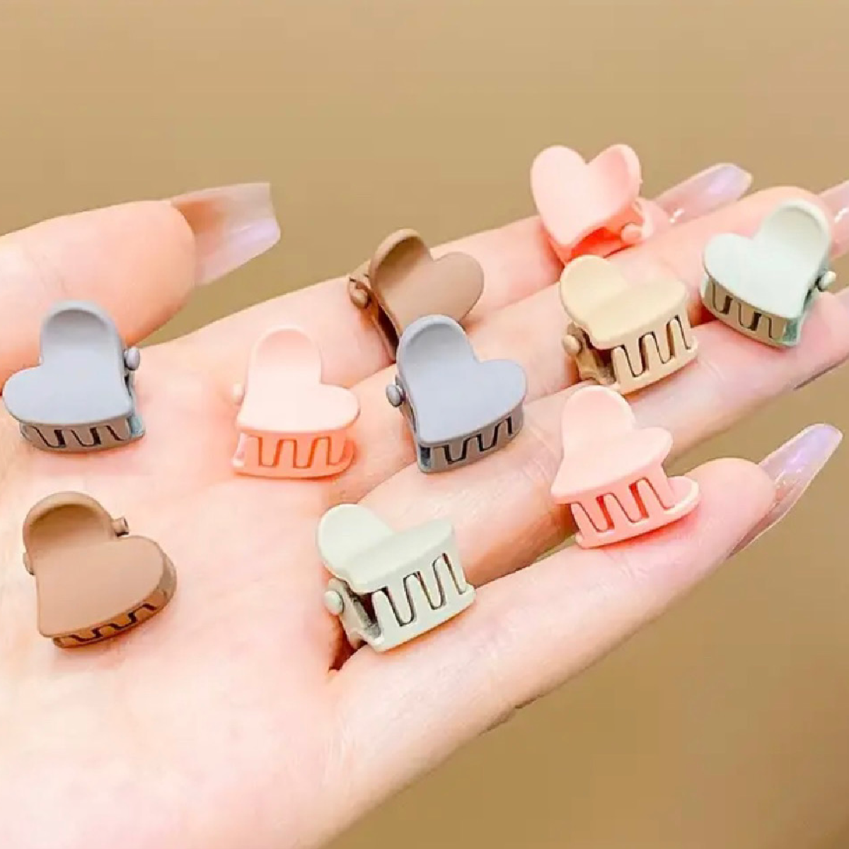 10pc Mini Hair Claw Shark Clips Set For Kids or Women New