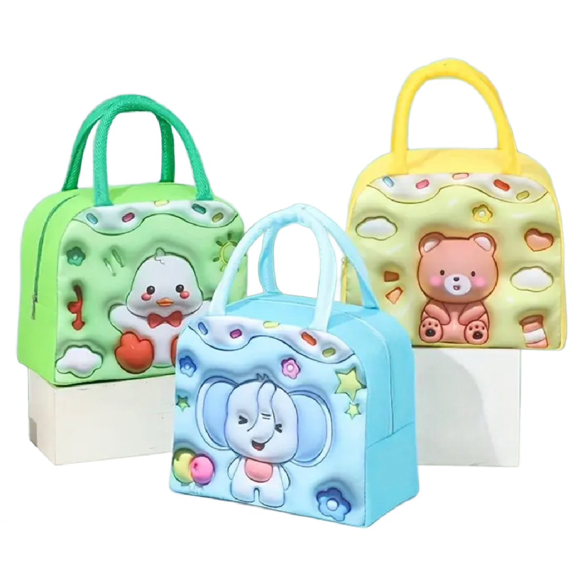 Insulated Lunch Bag 3D Animal Cartoon For School, Work, Travel, Picnic NEW