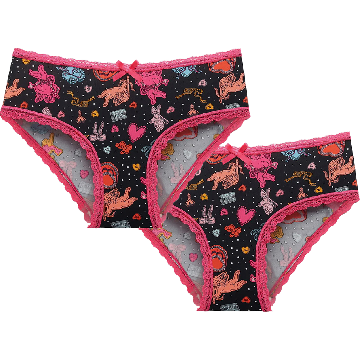 2x Splendies Valentina Cupid Bikini Panties 4X Lace Lingerie New Underwear Lot