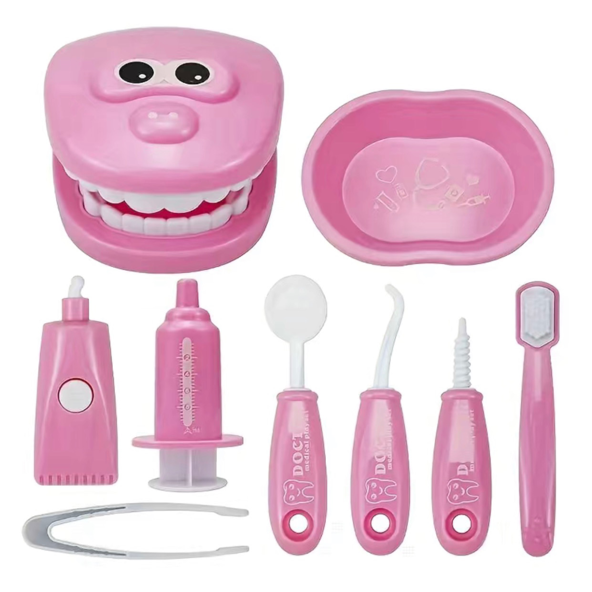 Kids Oral Dentistry Dentist Doctor Nurse Pretend Role Play Imagination 9pc NEW Set