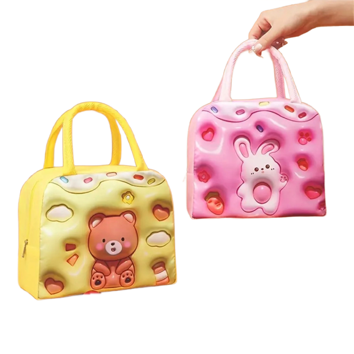 Insulated Lunch Bag 3D Animal Cartoon For School, Work, Travel, Picnic NEW