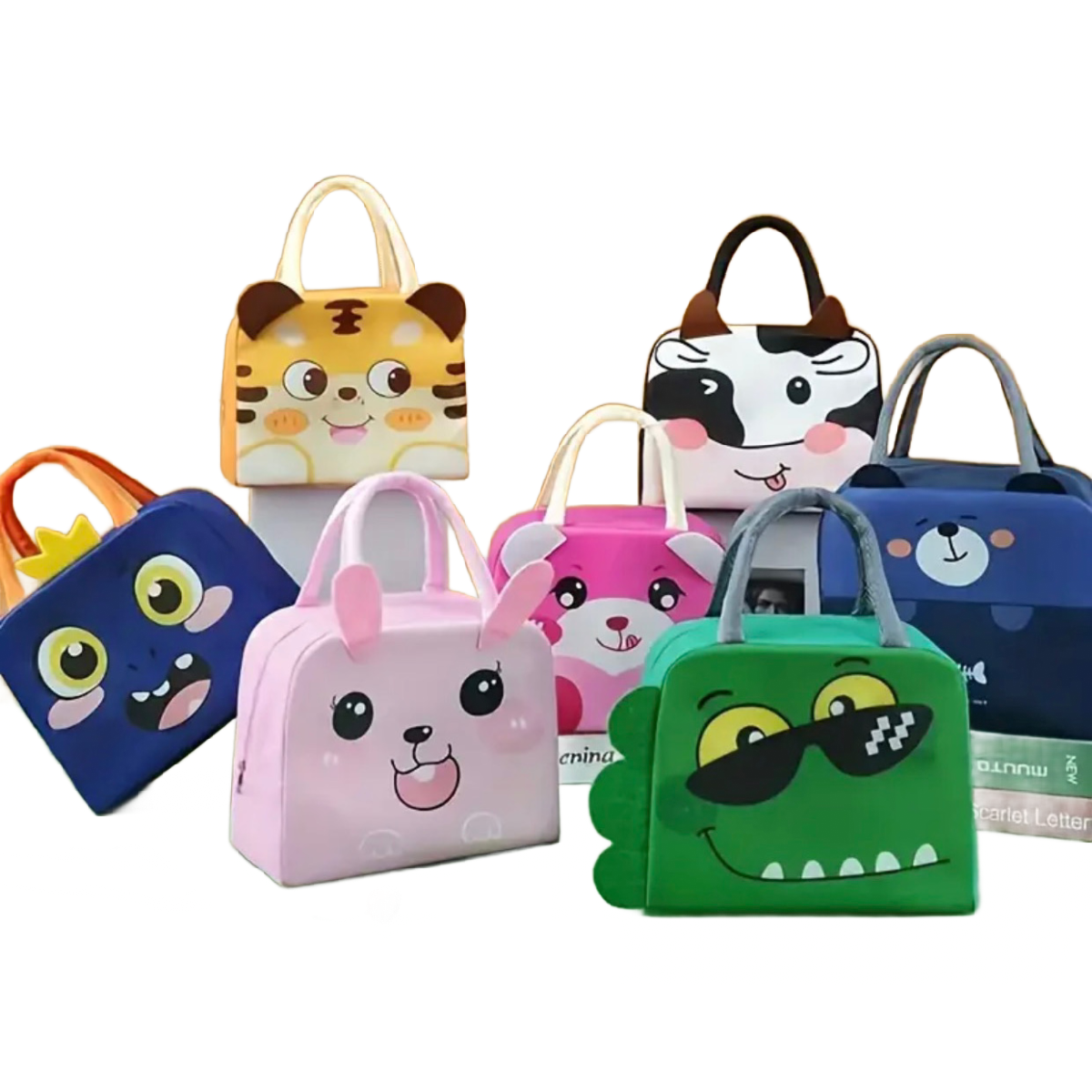 Insulated Lunch Box Bag Cartoon Animal For Kids School, Work, Travel, Picnic NEW