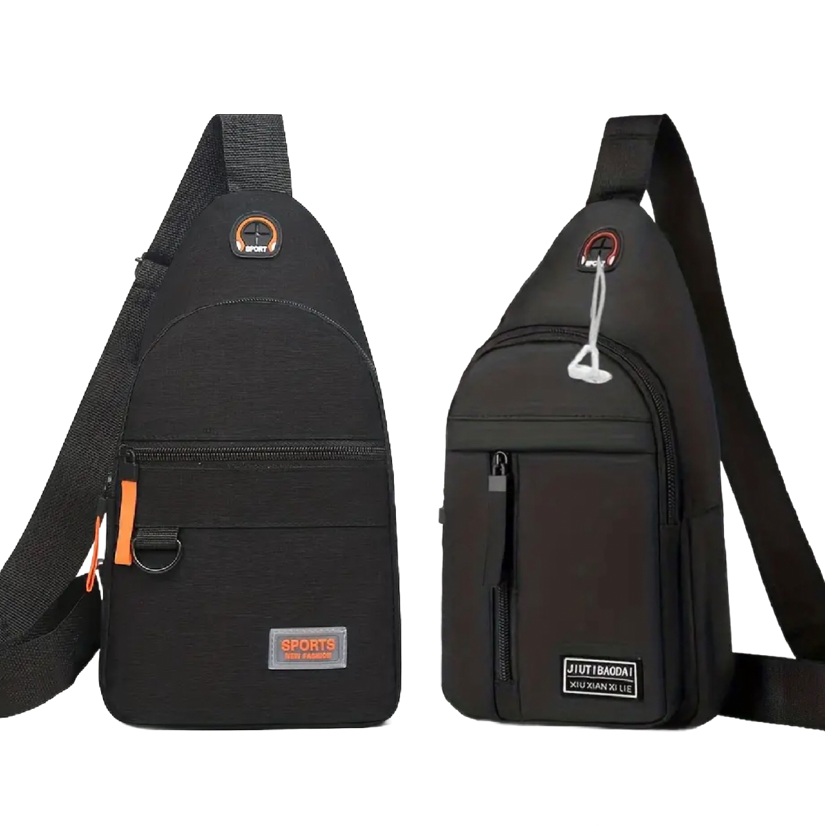 Mini Black Backpack Crossbody Chest Bag Nylon Sport Travel Casual Unisex New