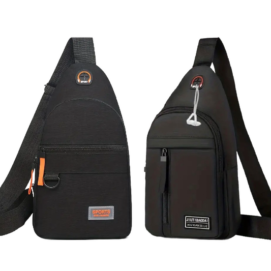 Mini Black Backpack Crossbody Chest Bag Nylon Sport Travel Casual Unisex New