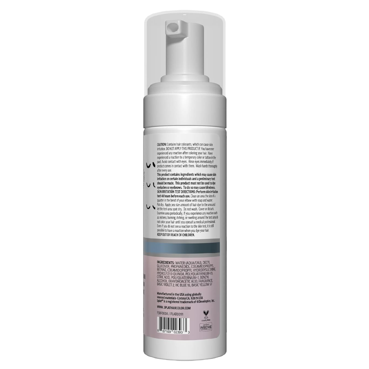 Splat Brilliant Conditioning Semi-Permanent Toning Foam In Titanium New